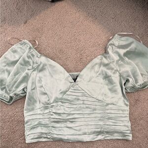 Forever 21 puffy sleeve crop top